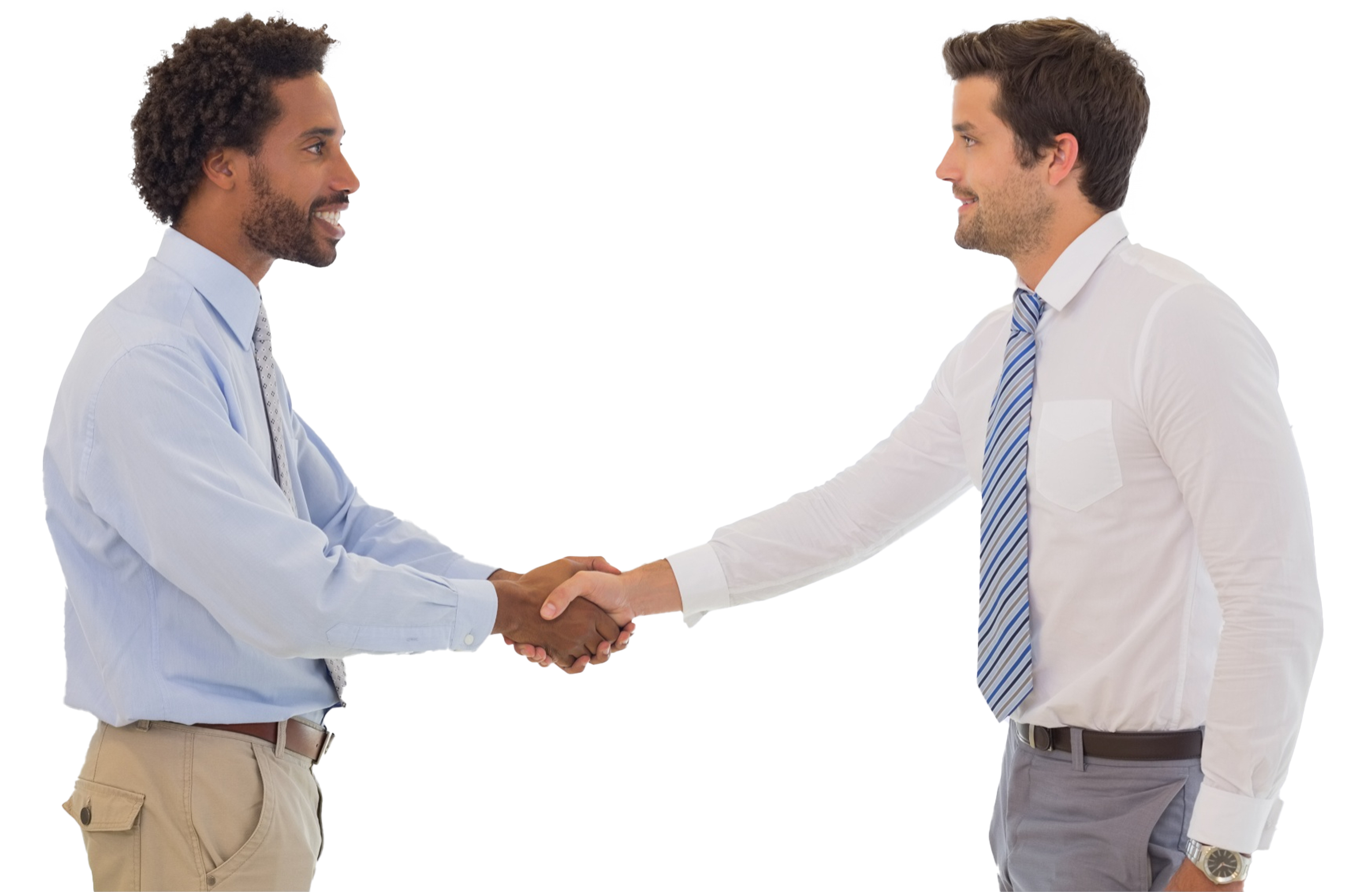 peers shaking hands
